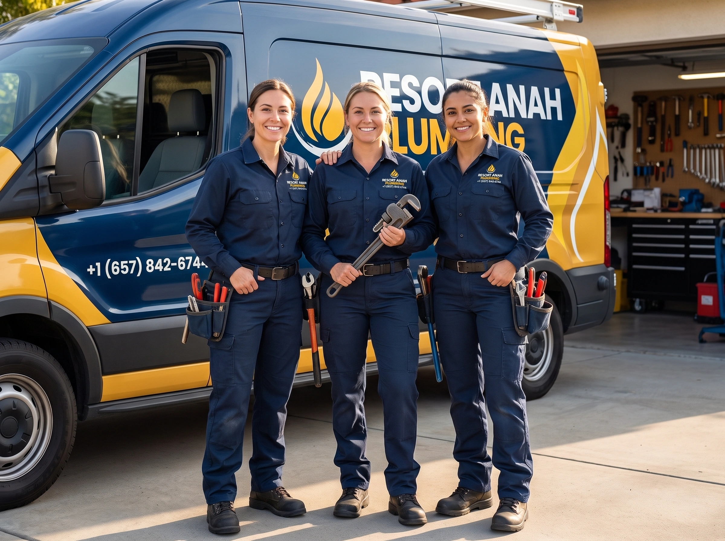 Professional plumbing team completing a whole-home repipe in Anaheim CA — Resort Anah Plumbing