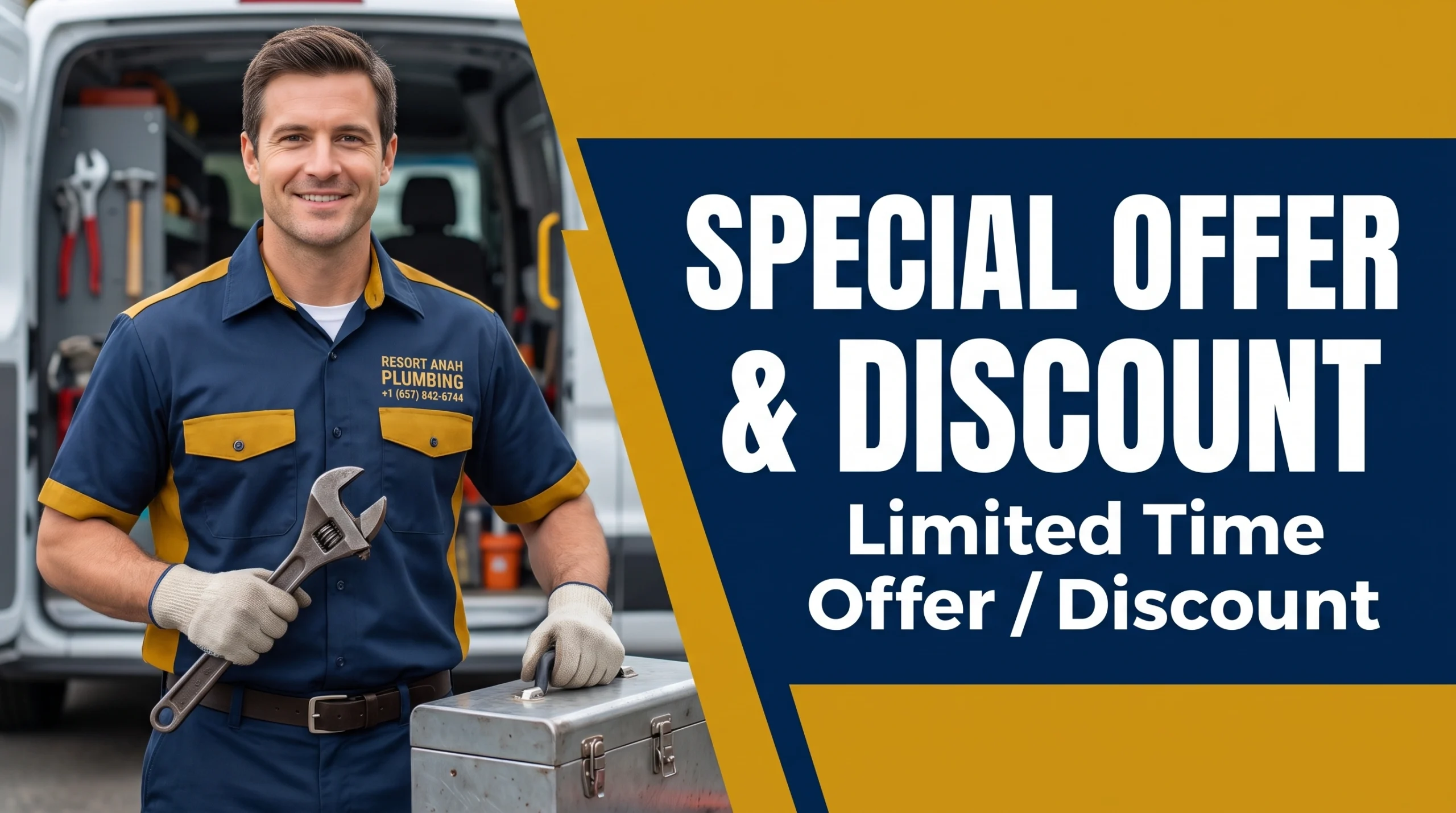 Special offer discount on plumbing services in Anaheim CA — Resort Anah Plumbing limited time deals
